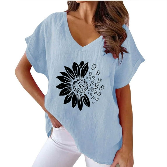 Women Casual Tops Spring Womens Blouses And Tops Dressy Womens T Shirts Loose Fit Pack