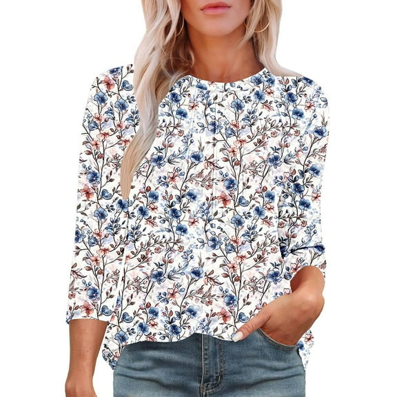 Women Casual Tops Summer Blouses for Women Dressy Casual Cotton T Shirts Loose Fit