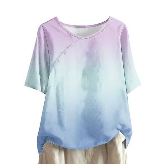 Women Casual Tops Trendy Womens Funny T Shirts Loose Fit Summer Clothes for Women 2026 Vacation Trendy