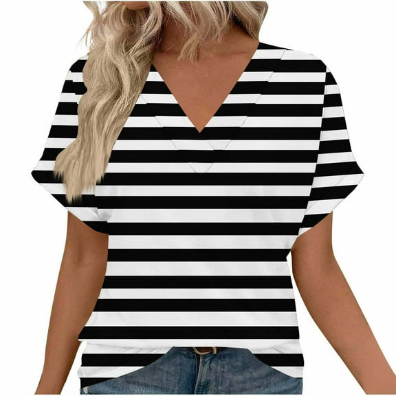 Young adult fashion Women Casual Tops Trendy Womens Work Blouses Short Sleeve Womens Funny T Shirts Loose Fit Womens Sports Tops Loose Fit Tess for Women Golf Orders