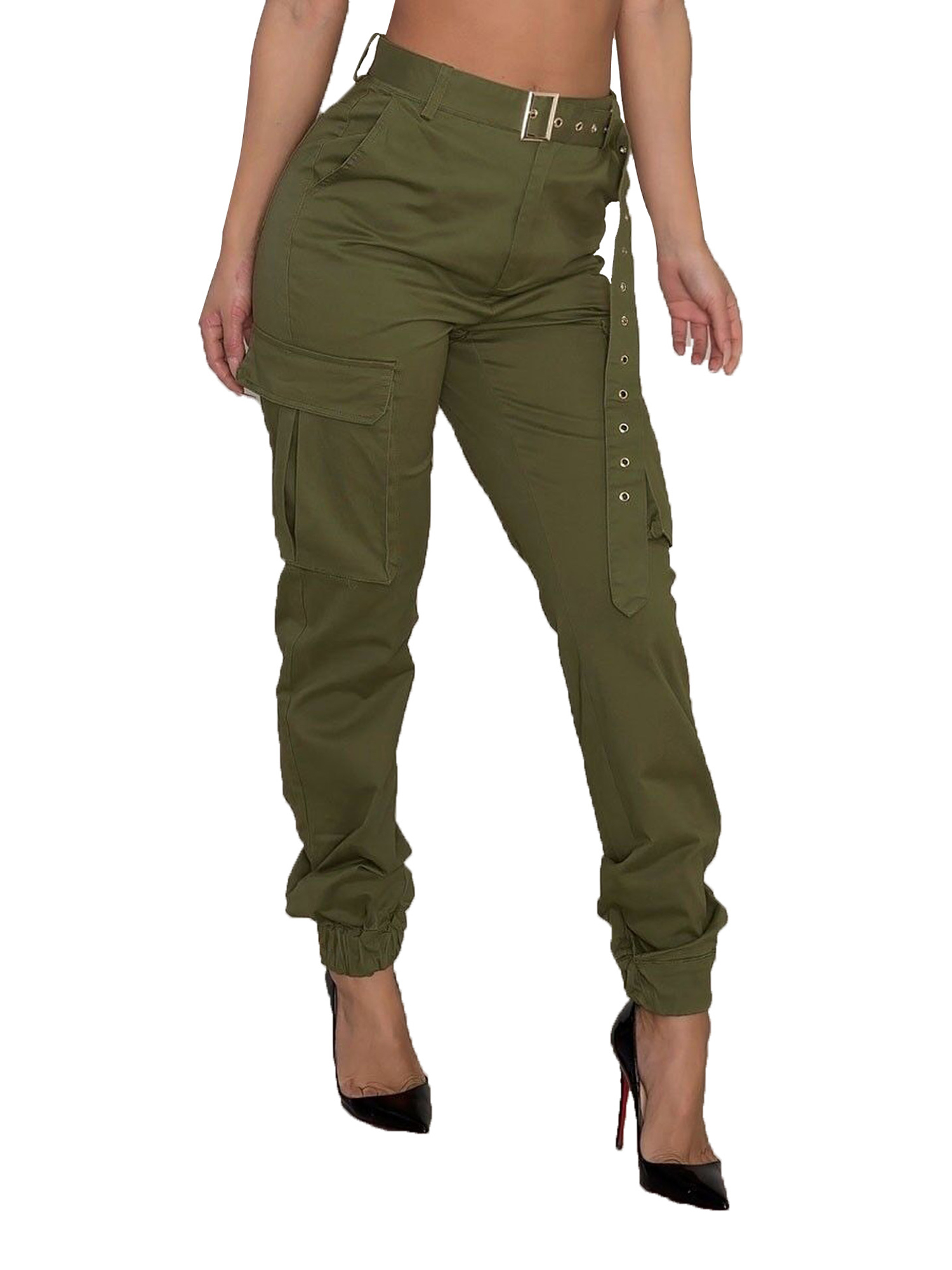 Women Casual Trousers Cargo Long Pants Army Combat Camouflage Sports ...