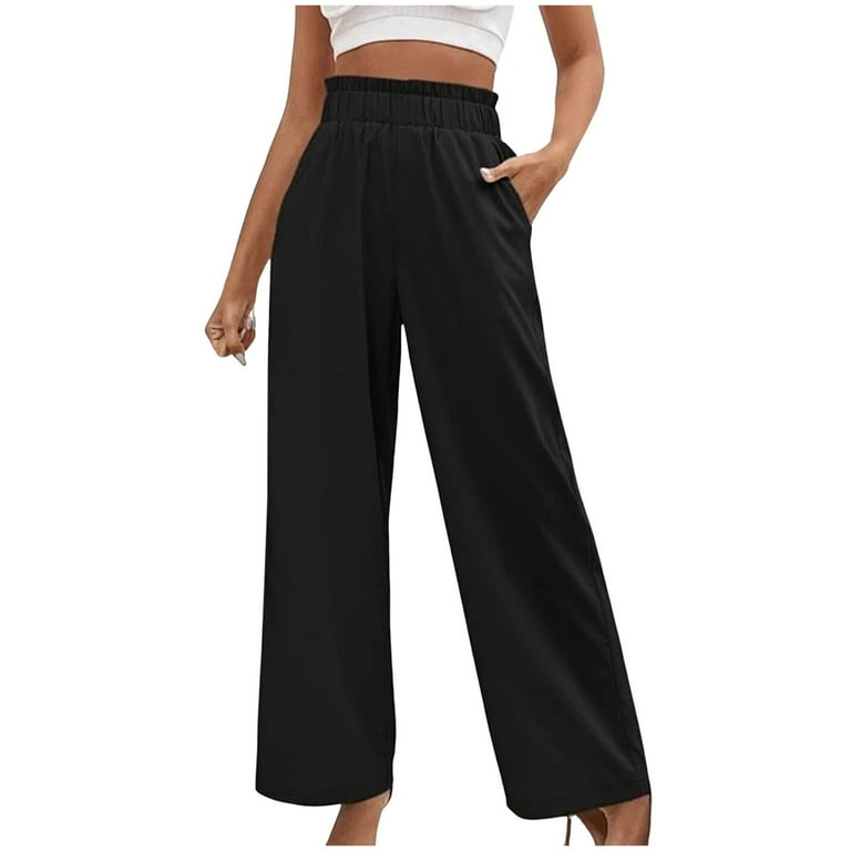 Womens black work trousers with pockets on sale