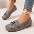 thumbnail image 1 of Women CasualSpring And Versatile Solid Color Flat Bottom Trendy Low Top Flat Shoes Pumps Comfortable Slip On Classic Clog Senior Front Women's Gifts, 1 of 9