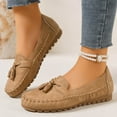 thumbnail image 1 of Women CasualSpring And Versatile Solid Color Flat Bottom Trendy Low Top Flat Shoes Pumps Comfortable Slip On Classic Clog Senior Front Women's Gifts, 1 of 9