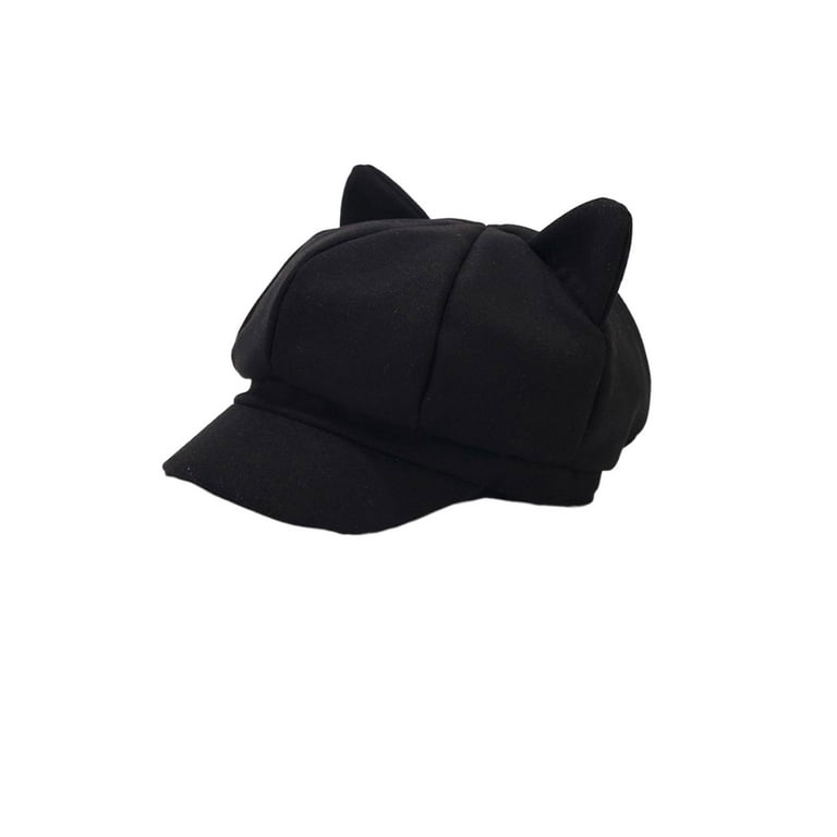 Women Cat Ear Hat Cute Vintage British Hat Peaked Cap Painters Cap