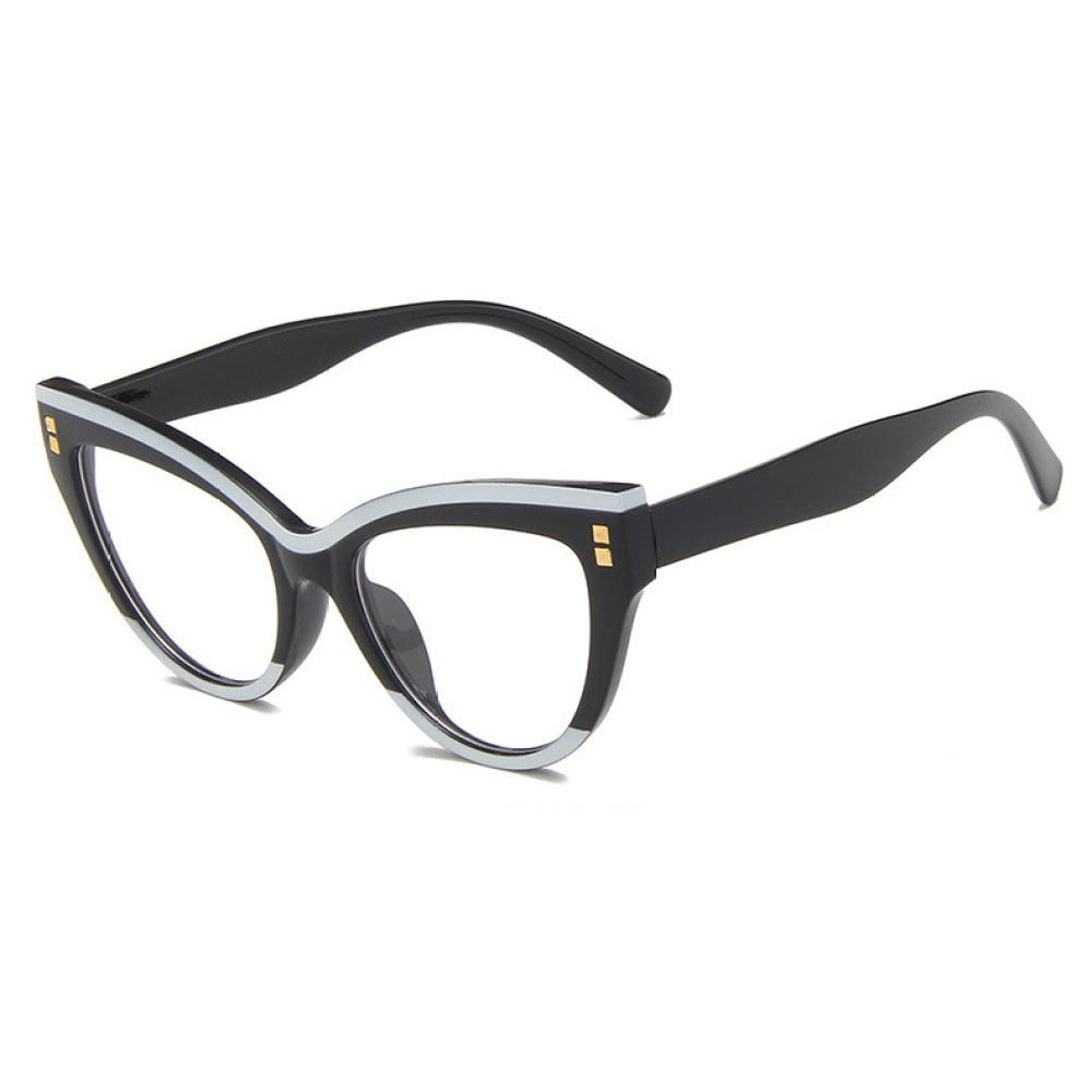 Women Cat Eye Anti-blue Light Reading Glasses 1.00 Classic Two-tone Trendy Readers +1.00