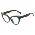 thumbnail image 1 of Women Cat Eye Anti-blue Light Reading Glasses 1.50 Classic Two-tone Trendy Readers +1.50, 1 of 7