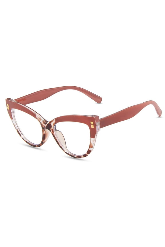 Women Cat Eye Anti-blue Light Reading Glasses 2.25 Classic Two-tone Trendy Readers +2.25