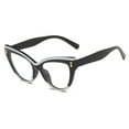 thumbnail image 1 of Women Cat Eye Anti-blue Light Reading Glasses 3.00 Classic Two-tone Trendy Readers +3.00, 1 of 7