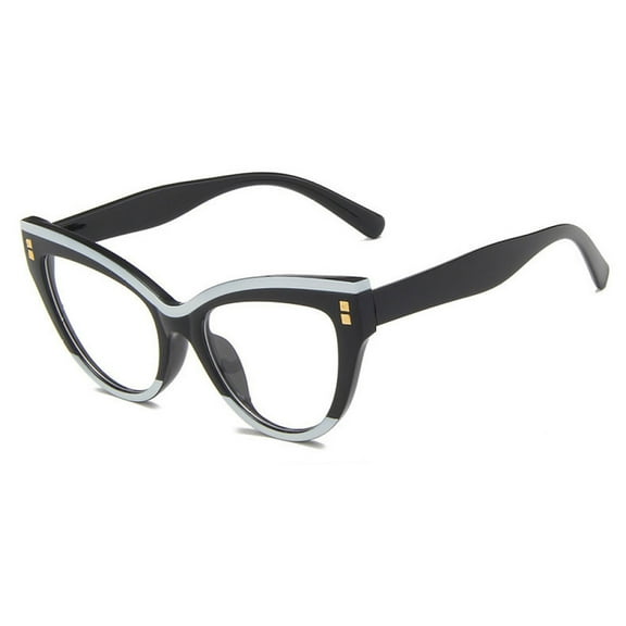 Women Cat Eye Anti-blue Light Reading Glasses 4.25 Classic Two-tone Trendy Readers +4.25