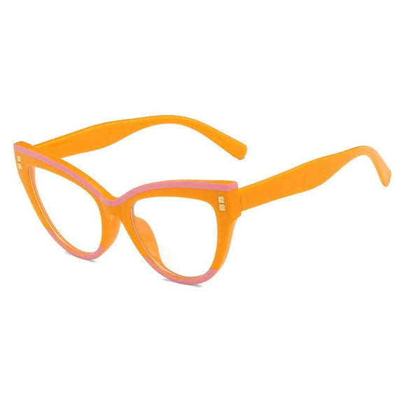 Women Cat Eye Anti-blue Light Reading Glasses 5.75 Classic Two-tone Trendy Readers +5.75