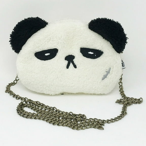 Women Cat Kitten Butt Fluffy Plush Chain Handbag Purse Crossbody Shoulder Bag