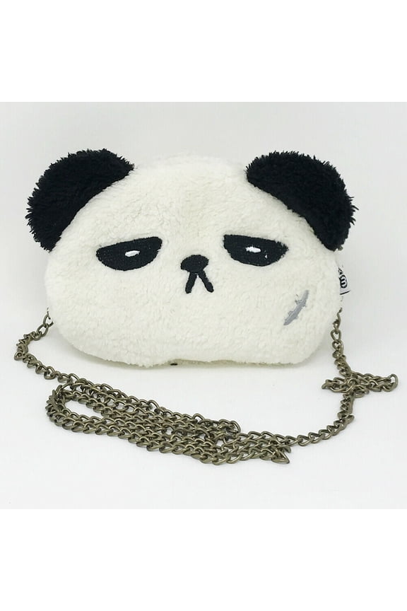 Women Cat Kitten Butt Fluffy Plush Chain Handbag Purse Crossbody Shoulder Bag