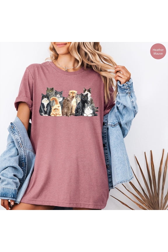 Women Cat Shirt, Cat Shirt, Love Chickens, Animal Shirt, Mothers Day Cat Shirt, Pet Shirt, Cat Lover Shirt, Cat Mom Shirt,Animal Lover