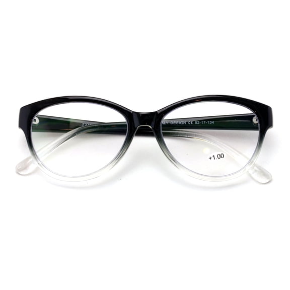 Women Cateye No Line Progressive Trifocal Clear Lens Reading Glasses - Better Then Bi-Focal bifocal Reader