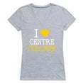 thumbnail image 1 of Women Centre College I Love T-Shirt, Heather Grey - Small, 1 of 1