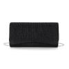 Women Chain Tote Handbag Envelope Clutch Shoulder Bag Evening Clutch Decor Bag (Black)