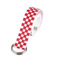 thumbnail image 1 of Women Checkerboard Belt Black White Plaid Canvas Belt Waistband, 1 of 3