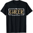 thumbnail image 1 of Women Cheer Auntie Leopard Cheerleader Aunt Mothers Day T-Shirt, 1 of 4