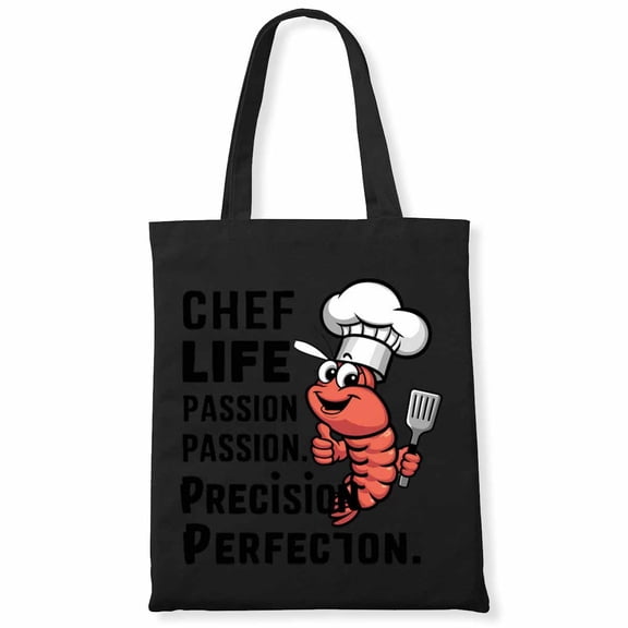 Women Chef Life Passion Precision Perfection Love Turkey Pumpkin Gobble Turkey Thanksgiving Canvas Bag 1Pc