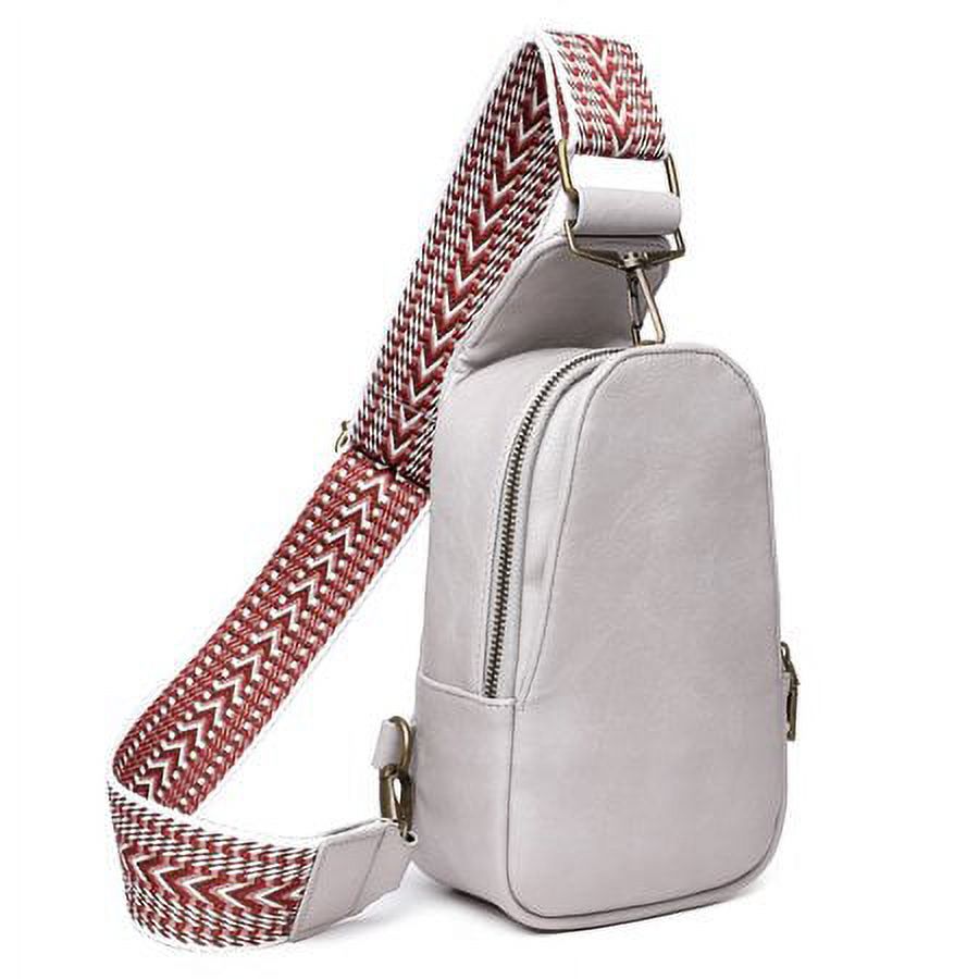 Women Chest Bag Sling Bag Small Crossbody PU Leather Satchel Daypack for Lady Shopping Travel Fashion Shoulder Strap Walmart
