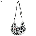 thumbnail image 1 of Women Chic Cow Pattern Shoulder Bag Large Capacity Plush Zipper Crossbody Pouch, 1 of 8
