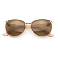 thumbnail image 1 of Women Chic Mod Oversized Cat Eye Designer Fashion Sunglasses Clear Beige - Brown, 1 of 7