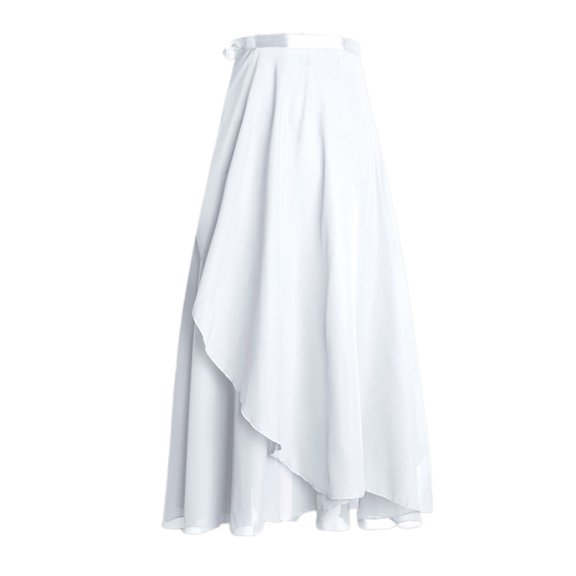 Women Chiffon Ballet Wrap Skirt Asymmetric Long Dance Skirt Skate Over Scarf Skirts Tutu Dance Skirt for Ballets Dance
