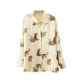 thumbnail image 1 of Women Chiffon Blouse Shirt Leisure&nbsp;Long Sleeve Leopard Animal Print Top, 1 of 3