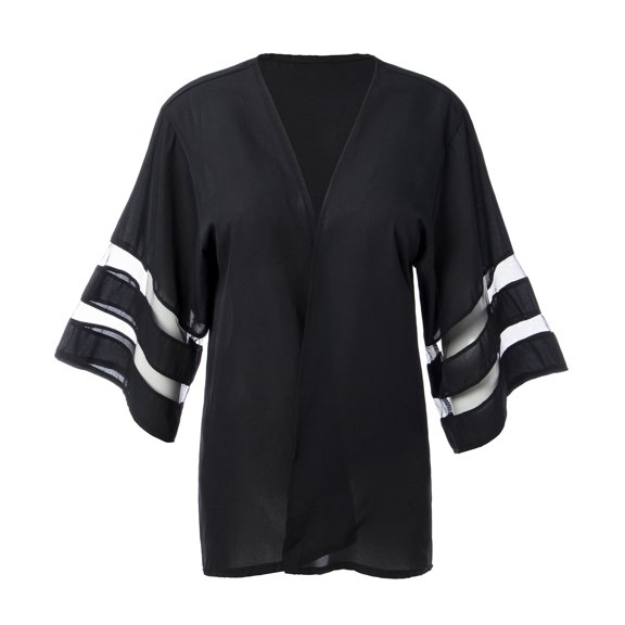 Women Chiffon Pure Cardigan Kimono Robe Tops Beach Bikini Cover up Blouse Wear with Tank Top T-shirt Jeans or Shorts