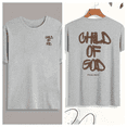 thumbnail image 1 of Women Child Of God Graphic Tee Top Short Sleeve Round Neck Commuting and Comfort Trendy T-Shirt Gray S-3XL, 1 of 4