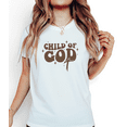 thumbnail image 1 of Women Child of God Black Earth Tone Graphic Tee Fit T Shirt Top Lightweight Short Sleeve Round Neck White S-5XL, 1 of 4