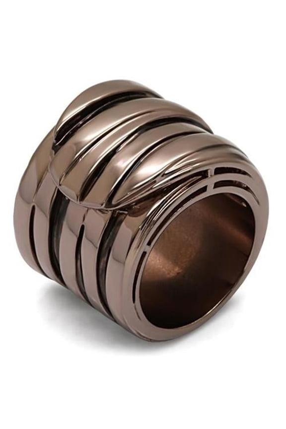 Women Chocolate Gold Brass Ring with No Stone in No Stone - Size 8