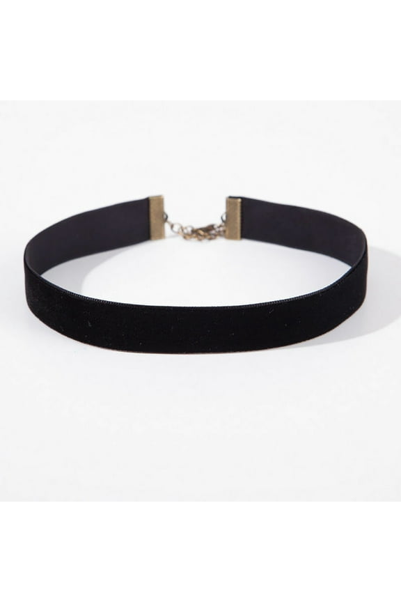 Women Choker Black Velvet Collar, Adjustable Length Velvet Classic Gothic Lace Choker Necklaces Fashion - #9