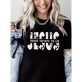 thumbnail image 1 of Women Christian T-Shirt Jesus Graphic Shirt Casual Loose Short Sleeve Crew Neck Top, 1 of 5
