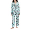 thumbnail image 1 of Women Christmas 2 Piece Pajamas Set Long Sleeve Button-Down Xmas PJs Set Sleepwear Loungewear, 1 of 6