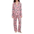 thumbnail image 1 of Women Christmas 2 Piece Pajamas Set Long Sleeve Button-Down Xmas PJs Set Sleepwear Loungewear, 1 of 6