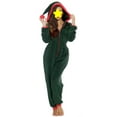 thumbnail image 1 of Women Christmas Fleece One Piece Pajamas Jumpsuit Plush Hooded Romper Warm Sleepwear Holiday Loungewear, 1 of 6