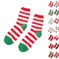 thumbnail image 1 of Women Christmas Fuzzy Slipper Socks, Plush Fluffy Cozy Home Sleeping Socks, Soft Warm Winter Indoor Socks, Assorted Holiday Theme Designs, Perfect Stocking Stuffer for Holiday Season H, 1 of 5