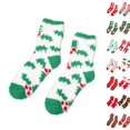 thumbnail image 1 of Women Christmas Fuzzy Slipper Socks, Plush Fluffy Cozy Home Sleeping Socks, Soft Warm Winter Indoor Socks, Assorted Holiday Theme Designs, Perfect Stocking Stuffer for Holiday Season C, 1 of 5