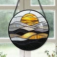 thumbnail image 1 of Women Christmas Gift - Golden Sun Black Sea White Beach Christmas Stained Glass Hanging Ornament - Bright Holiday Tree Decoration & Secret Santa Gift for Family & Friends, 1 of 3