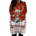thumbnail image 1 of Women Christmas Nightshirt Casual Graphic Print Loose Fit Long Sleeve Sleepwear Round Neck Oversized Loungewear, 1 of 4