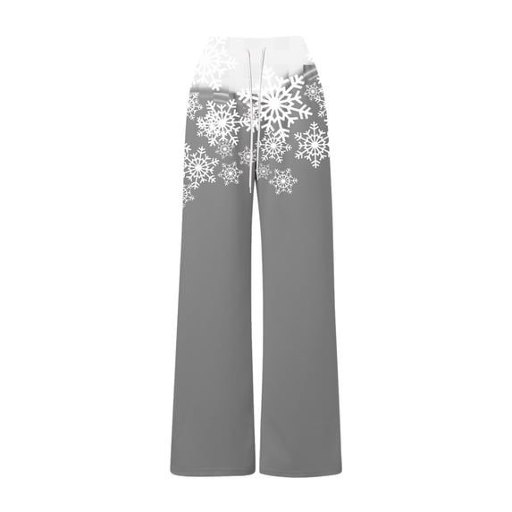 Women Christmas Outfit Elevated Festive Pants for Women High Waisted Soft Holiday Trousers with Side Pockets Comfortable Stretch Casual Wear Gray M