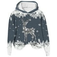 thumbnail image 1 of Women Christmas Outfit Glitter Pullover Hoodie Long Sleeve Winter Warm Soft Loose Fit Casual Sweatshirt For Holiday Party Outfits And Everyday Wear Gray L, 1 of 5