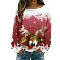 thumbnail image 1 of Women Christmas Outfit Soft Winter Knit Pullover Sweater Textured Ribbed Yarn Casual Tunic Top Long Sleeve Crewneck Holiday Fashion Wear Green 2XL, 1 of 5