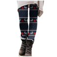 thumbnail image 1 of Women Christmas Outfit Women's Festive Holiday Print Casual Slim Fit Stretch Yoga Trousers Soft Comfortable Daily Wear Leggings for Ladies Blue L, 1 of 4
