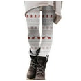 thumbnail image 1 of Women Christmas Outfit Women's Festive Holiday Print Fashionable Casual Slim Fit Stretch Ankle Pants Trousers for Everyday Wear Comfort White M, 1 of 4