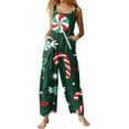 thumbnail image 1 of Women Christmas Overalls Cute Xmas Print Wide Leg Jumpsuits Casual Fall Winter Outfits Christmas Rompers 2025 Trendy Fashion Jumpers with Pockets, 1 of 7
