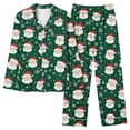thumbnail image 1 of Women Christmas Pajama Set Long Sleeve Fleece Sleepwear Two Piece Pjs Winter Loungewear Snowman Print Nightwear, 1 of 7