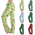 thumbnail image 1 of Women Christmas Pajamas Pants Print Wide Leg Pj Bottoms Cute Funny Lounge Sleepwear, 1 of 5